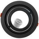Spot Embutir Redondo Preto 17 Cm Para Par30 E27