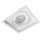 Spot Embutir Teto Quad Recuado Aluminio Micro Borda 1XPAR20