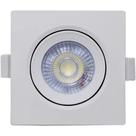 Spot LED 3W Quadrado Branco Frio Downlight