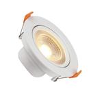 Spot Led 3w Redondo 3000k Branco Quente Dicróica Direcionável Embutir