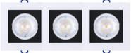 Spot LED Black 3x5W 3000K Triplo Quadrado Black+Decker