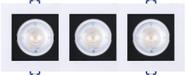 Spot LED Black 3x5W 6500K Triplo Quadrado Black+Decker