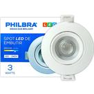 Spot Led De Embutir Mini 3w 6500k Redondo Philbra Spot Led De Embutir Mini 3w 6500k Redondo Philbra