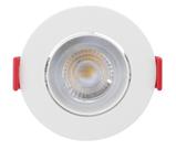 Spot Led de Embutir Redondo Direcionável Branco 3W 3000k Luz Amarela Opus