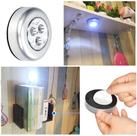 Spot LED de Toque Sem Fio Adesivo para Closet e Armário de Cozinha Luminária Push Light Pilha AAA