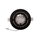 Spot led direcionavel embutir redondo 7w 4000k preto bivolt