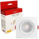 Spot Led ECO Quadrado 9W Bivolt Direcionável Quente