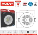 Spot Led Emb Redondo 3W 6500K Bivolt Branco Frio Avant
