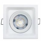 Spot LED Embutir 5 W 3000 K Quadrado Branco Fosco Iluminação Ambiente Makled Desing Moderno e Led Integrado