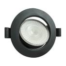 Spot LED Embutir 5W 6500K Redondo Preto Bivolt Foxlux