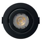 Spot Led Embutir 6,0W 4000K Branco Neutro 480 Lumens Redondo Preto Bivolt EMPALUX