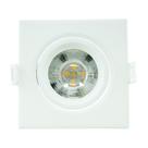 Spot Led Embutir 7,0W 3000K 630Lm Quadrado Branco Bivolt Eletrorastro