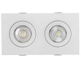 Spot Led Embutir Duplo 2X5W 10W Bivolt Branco Frio