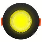 Spot Led Embutir Redondo Preto Incluso Lâmp Amarela 4W Biv