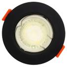 Spot Led Embutir Redondo Preto Incluso Lâmp B. Quente 4W Biv