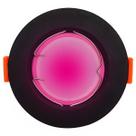 Spot Led Embutir Redondo Preto Incluso Lâmp Rosa 4W Bivolt