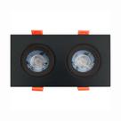 Spot Led Quadrado De Embutir Easy Duplo 10w Preto Bivolt Llum 6500k Luz Fria Spot Led Quadrado De Embutir Easy Duplo 10w Preto Bivolt Llum 6500k Luz Fria