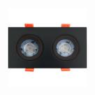 Spot Led Quadrado de Embutir Easy Duplo 10W Preto Bivolt Llum