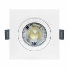 SPOT LED QUADRADO DIRECIONAVEL EMBUTIR 12W BRANCO QUENTE 3000k BIVOLT - GALAXY