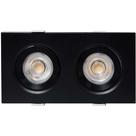 SPOT LED QUADRADO DUPLO DIRECIONAVEL EMBUTIR 10W 4000k CORPO PRETO EMBULED SPOT LED QUADRADO DUPLO DIRECIONAVEL EMBUTIR 10W 4000k CORPO PRETO EMBULED