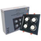 Spot Led Quadruplo Embutir Quadrado Recuado 3 Em 1 Avant