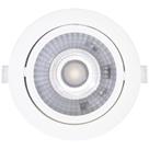 SPOT LED REDONDO DIRECIONAVEL EMBUTIR 12W BRANCO FRIO 6500k BIVOLT GALAXY