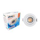 SPOT LED REDONDO DIRECIONAVEL EMBUTIR 7W BRANCO FRIO 6500k BIVOLT - GALAXY