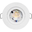 SPOT LED REDONDO DIRECIONAVEL EMBUTIR 9W BRANCO FRIO 6500k BIVOLT GALAXY