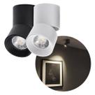 Spot LED Split Sobrepor Articulável 7W Branco Quente 3000K 36 Luminatti ST3129 - Preto