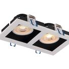 Spot Led Taschibra Quadrado Recuado Duplo Embutir Frame 10W Bivolt