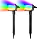Spot Lights solares WENATY 7 modos, pacote com 2 unidades, impermeáveis ao ar livre