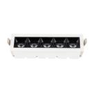 Spot Luminária 5 Focos Embutir Led 10w 3000k Retangular