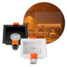 Spot Luminária de Teto Quadrado Embutir Loyo p/ LED MR11 Nordecor ST3235-Preto