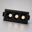 Spot Luminária Embutir Led 6w Alumínio Tipo Picco 3 Focos 127/220v Preto