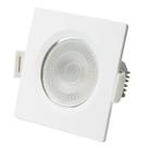 Spot Luminária Led 5w Quadrado Embutir 3500K Branco Quente Decoração Casa Loja Gesso Sanca