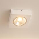Spot Luminária Semi Embutido Fast Alumínio Branco + LED AR111 Br. Quente ST3231