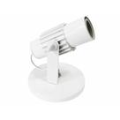 Spot Luminaria Simples Branco Aletado Articulado Sobrepor Teto E27