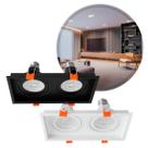 Spot Luminária Teto Retangular Embutir Loyo p/ LED 2xPAR20 Nordecor ST3235-Preto Spot Luminária Teto Retangular Embutir Loyo p/ LED 2xPAR20 Nordecor ST3235-Preto