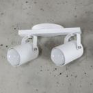 Spot No Trilho Para 02 Lâmpadas 25cm Soquete Padrão E27 lâmpadas Par20 ou Bulbo Bivolt 110v 220v