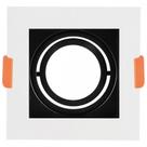 Spot Para Lampada Dicroica Black+Decker Decor Quadrado Mr16 Branco Com Preto - Bds3-0007