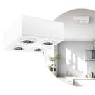 Spot Plafon Box Sobrepor Par20 Quadruplo Direcionável Branco