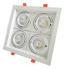 Spot Plafon Quadruplo Embutir Direcional 4x10w 6500k 127220v Brancofrio