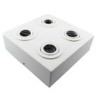 Spot Plafon Sobrepor Box Mr16 Quadruplo + Led 4,8w