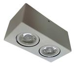 Spot Plafon Sobrepor Duplo Orientável + 2 Dicróicas Led