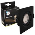 Spot Preto Led 3w Downlight Quadrado Embutir Neutro Bivolt Spot Preto Led 3w Downlight Quadrado Embutir Neutro Bivolt