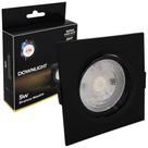 Spot Preto Led 5w Downlight Quadrado Embutir Neutro Bivolt - CTB