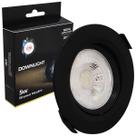 Spot Preto Led 5w Downlight Redondo Embutir Neutro Bivolt