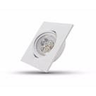 Spot Quadrado Branco Super Led Gu10 3W Bivolt 3000K Morna - FLC