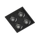 Spot Quadrado Quádruplo Lâmpada AR70 Save Energy Preto Spot Quadrado Quádruplo Lâmpada AR70 Save Energy Preto