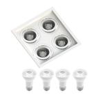 Spot Quadruplo Embutir Par20 Sistema Recuado Com Lampadas